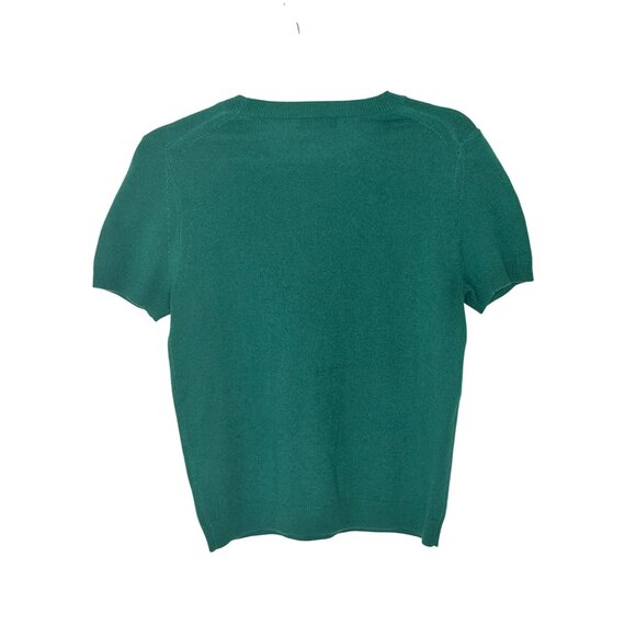 Quince Mongolian Cashmere Tee Womens M Everglade Green Quiet Luxury Holiday Cozy - Picture 3 of 11